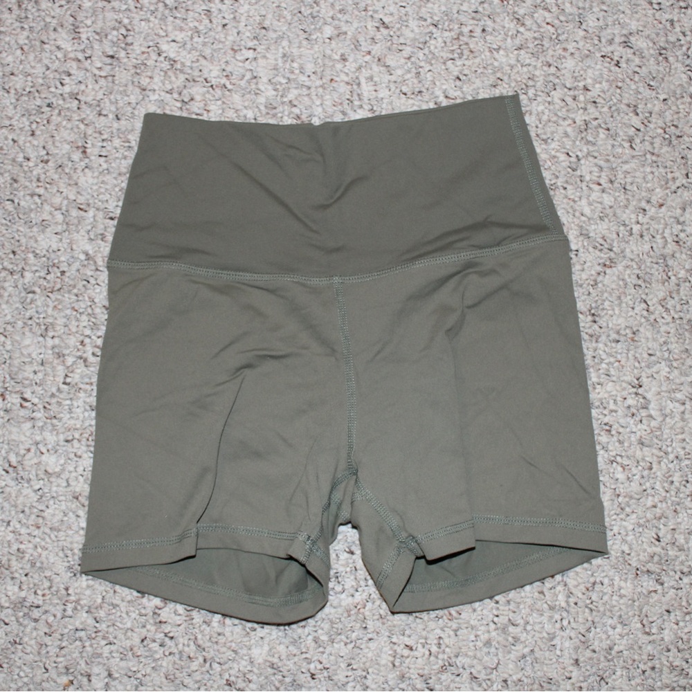 Olive green Echt compression shorts